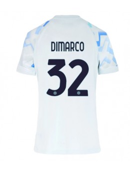 Billige Inter Milan Federico Dimarco #32 Bortedrakt Dame 2025-26 Kortermet